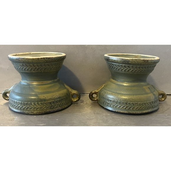 Vintage Genuine Stoneware Creative Decorative Co Inc Made in Japan Candleholders - Picture 3 of 11
